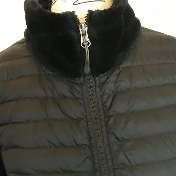 32 Degrees Quilted and plush full zippered jacket with pockets, black size Small - Picture 2 of 12